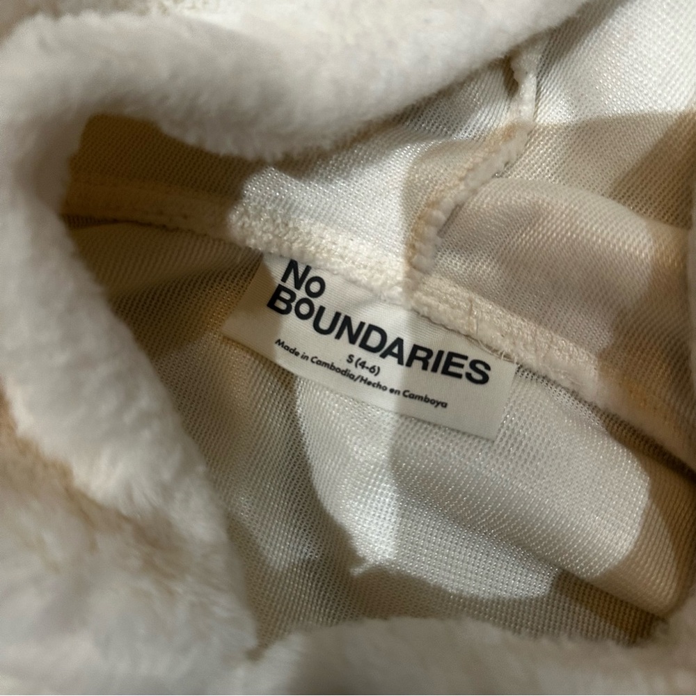 No Boundaries Soft Cream Fleece Coord Womens size 4-6 - Picture 4 of 6